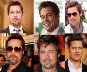 puzzel Brad Pitt steeg naar roem in het midden van de jaren 1990, na het starring in verschillende Hollywoodfilms