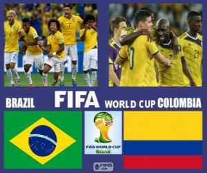 puzzel Brazilië - Colombia, kwartfinales, Brazilië 2014