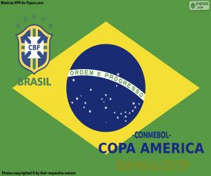 puzzel Brazilië, kampioen van Copa America 2019
