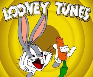 puzzel Bugs Bunny, het konijn held van de avonturen van Looney Tunes