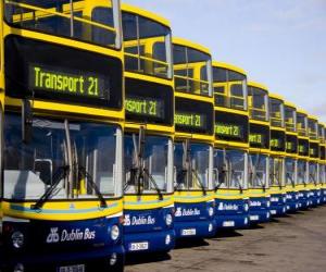 puzzel Bussen van Dublin in de parkeergarage