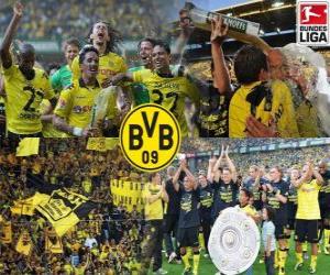 puzzel BV 09 Borussia Dortmund, de Duitse Bundesliga kampioen 2010-11