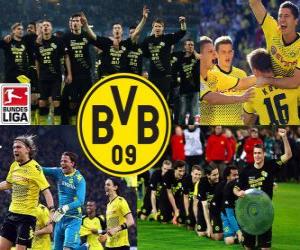 puzzel BV 09 Borussia Dortmund, kampioen van de Bundesliga 2011-12