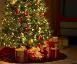 puzzel Cadeautjes onder de kerstboom