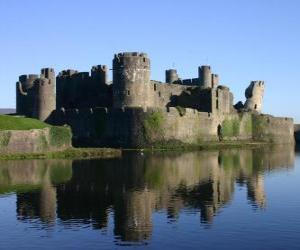 puzzel Caerphilly Castle, Wales