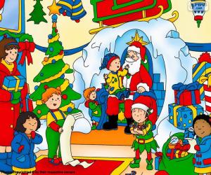 puzzel Caillou Kerstmis