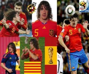 puzzel Carles Puyol (het hoofd van Spanje) Spaanse team de verdediging