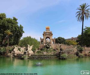 puzzel Cascade van het Parc de la Ciutadella, Barcelona