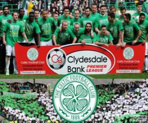 puzzel Celtic FC, kampioen van de Scottish Premier League 2012-2013