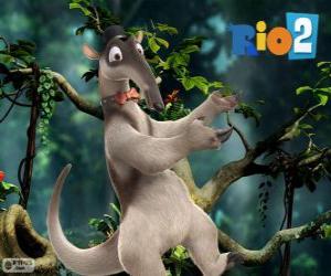 puzzel Charlie, een anteater dansen tapdansen, Rio 2