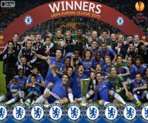 puzzel Chelsea FC, kampioen UEFA Europa League 2012-2013