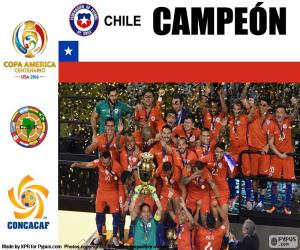 puzzel Chili, kampioen Copa America 2016