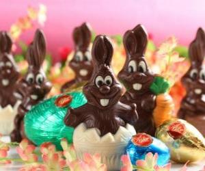 puzzel Chocolade bunnies