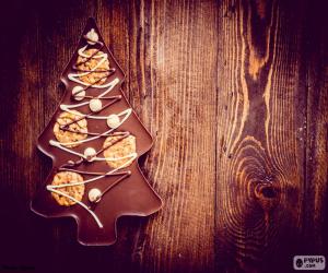 puzzel Chocolade christmas tree