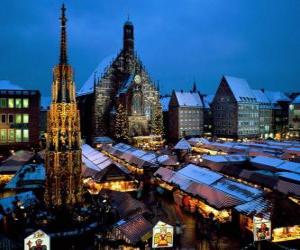 puzzel Christkindl Markt Neurenberg Beieren Duitsland