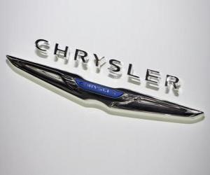 puzzel Chrysler-logo. Automerk uit Verenigde Staten