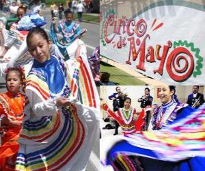 puzzel  Cinco de Mayo wordt gevierd op 5 mei in Mexico en de Verenigde Staten ter herinnering aan de 1862 Slag bij Puebla