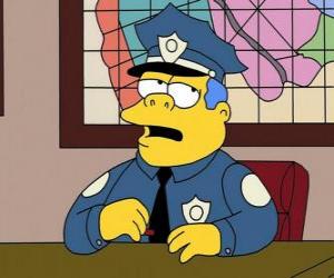 puzzel Clancy Wiggum - Chief Wiggum en zijn kantoor