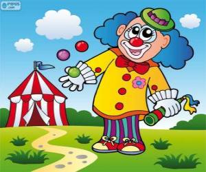 puzzel Clown jongleur