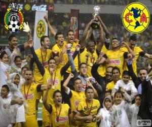 puzzel Club America, kampioen van het toernooi Clausura, Mexico