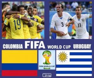 puzzel Colombia - Uruguay, achtste finale, Brazilië 2014