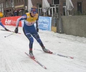 puzzel Cross-country skiër