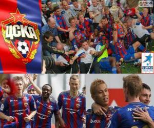 puzzel CSKA Moskou, kampioen van de Russische Football League, Premjer-Liga 2012-2013