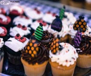 puzzel Cupcakes voor Halloween