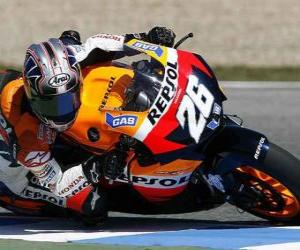 puzzel Dani Pedrosa loodsen zijn moto GP