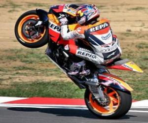 puzzel Dani Pedrosa verhogen wiel