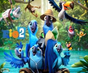 puzzel De belangrijkste karakters van de film Rio 2