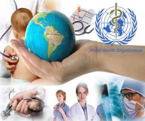 puzzel De Dag van de Gezondheid van de wereld, ter herdenking van de oprichting van de WHO over 07 april 1948