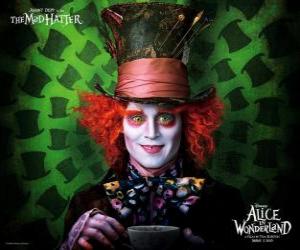 puzzel De gekke Hoedenmaker (Johnny Depp), een personage die helpt Alice