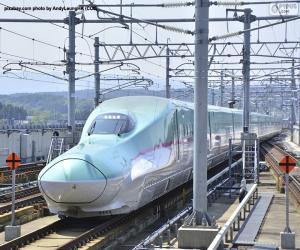 puzzel De kogeltrein van Shinkansen, Japan
