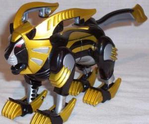 puzzel De Leeuw Zord, Geel Power Ranger. Ninja Power Rangers