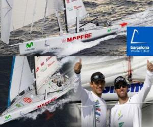 puzzel De Mapfre tweede in de Barcelona World Race 2010-11