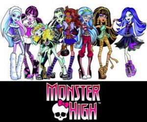 puzzel De meisjes uit Monster High