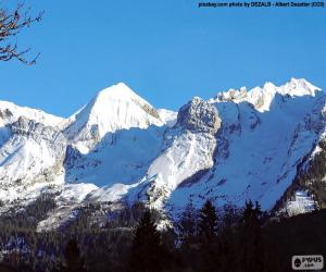 puzzel De Mont Blanc-sneeuw