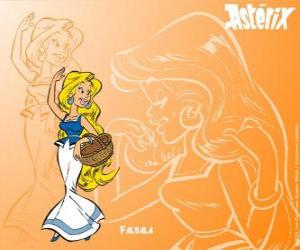 puzzel De mooie blonde Valhalla is de platonische liefde van Obelix