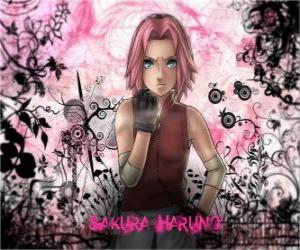 puzzel De Ninja Sakura Haruno is de enige vrouw in het team van Groep 7