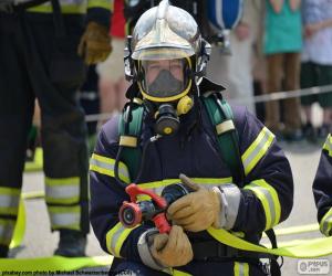 puzzel De opleiding brandweerman