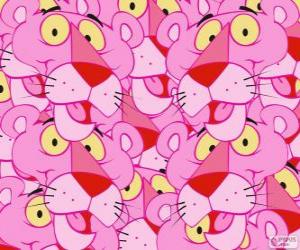 puzzel De Pink Panter, een grappig stripfiguur