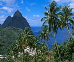 puzzel De Pitons, Santa Lucia eiland