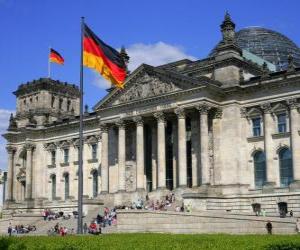 puzzel De Reichstag, Frankfurt, Duitsland