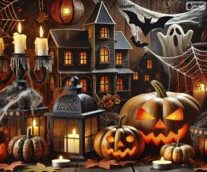 puzzel De scène van Halloween