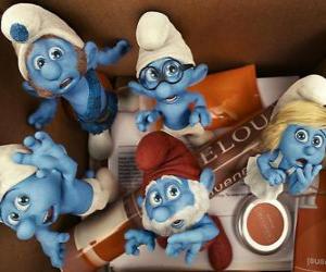 puzzel De Smurfen bang in een doos - De Smurfen, film -