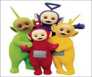 puzzel De Teletubbies: Laa-Laa, Tinky Winky, Po en Dipsy