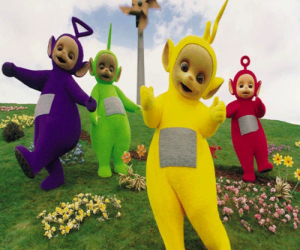 puzzel De Teletubbies: Laa-Laa, Tinky Winky, Po en Dipsy