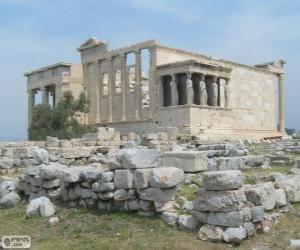 puzzel De tempel van Erechtheion, Athene, Griekenland
