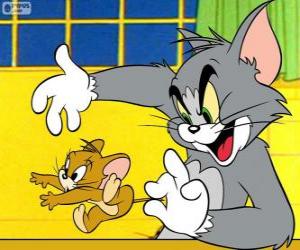 puzzel De Tom kat vangen Jerry de muis